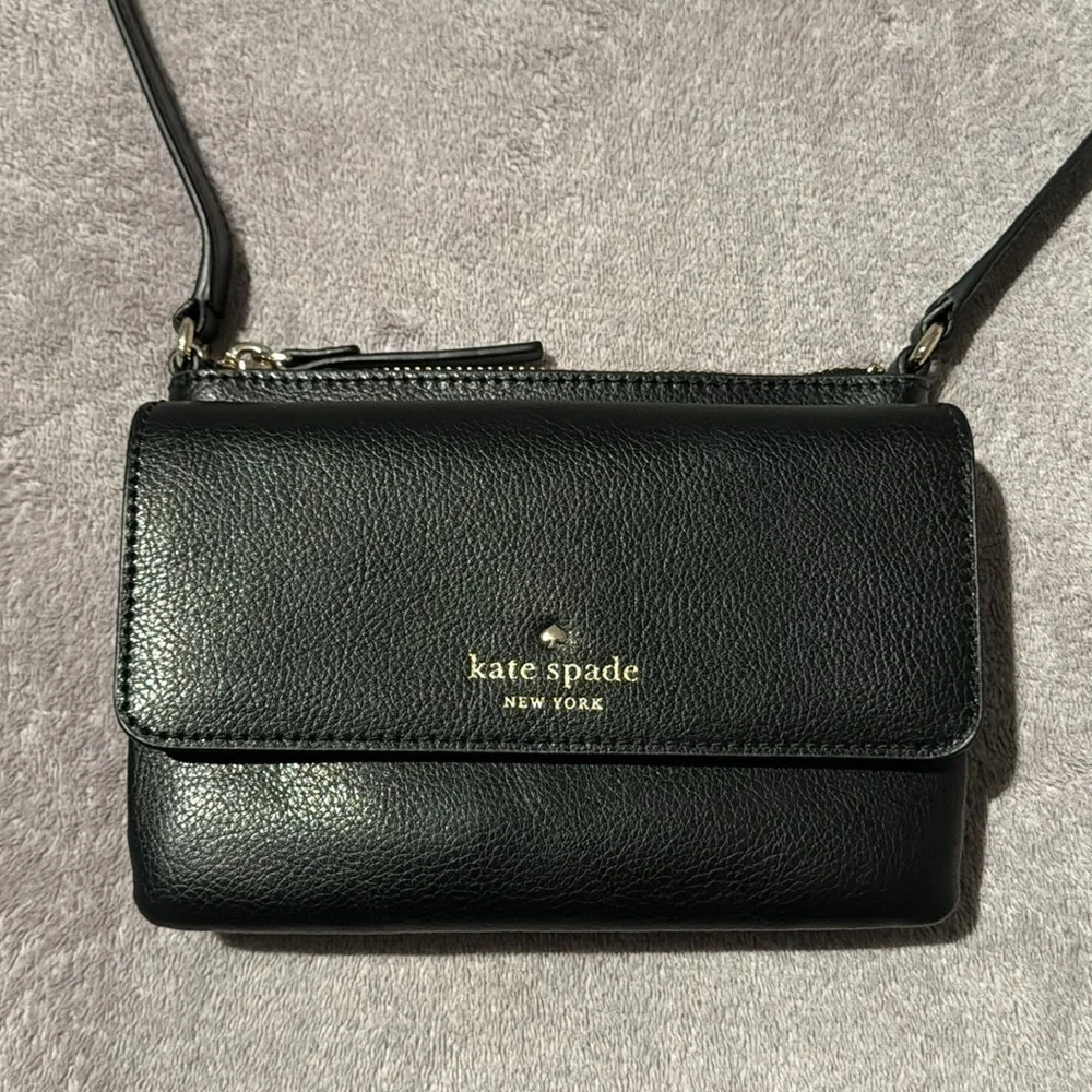 Kate Spade New York Greene Street Karlee Leather Crossbody - Black‎
